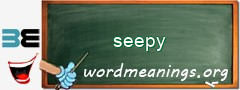 WordMeaning blackboard for seepy